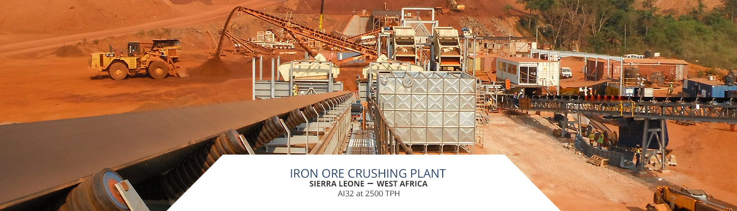 Iron ore crushing plant in Sierra Leone
