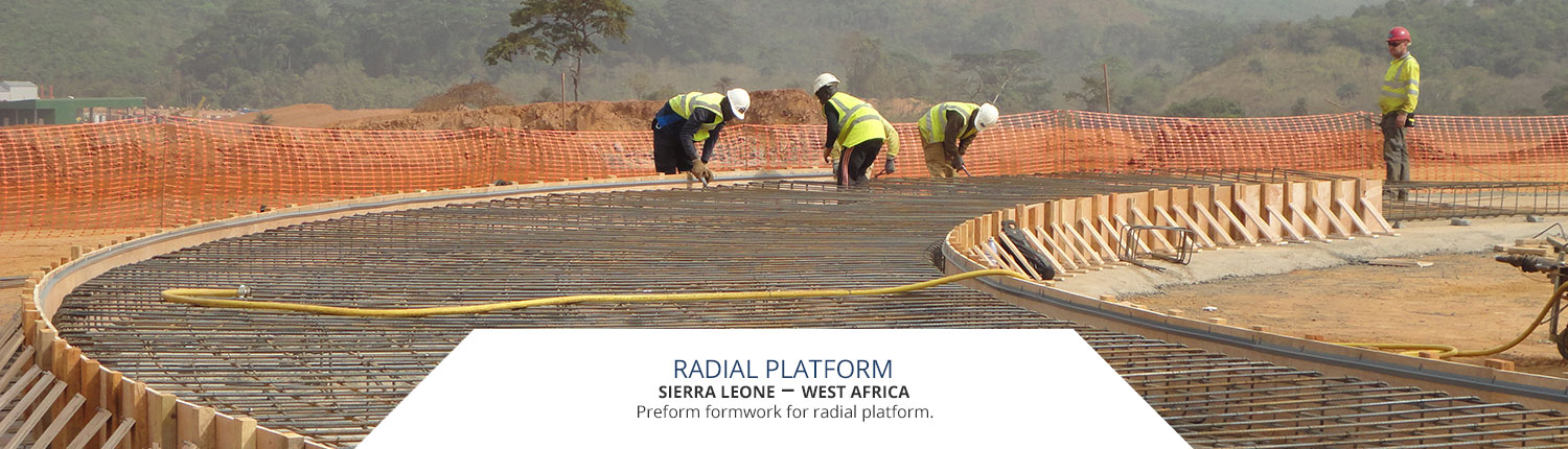Preform work on radial platform